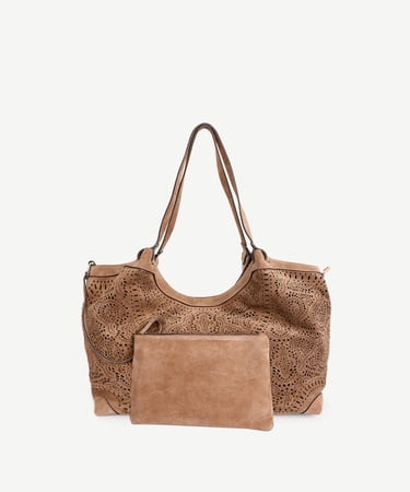  YARGICI Lazer Kesimli Deri Omuz Çantası