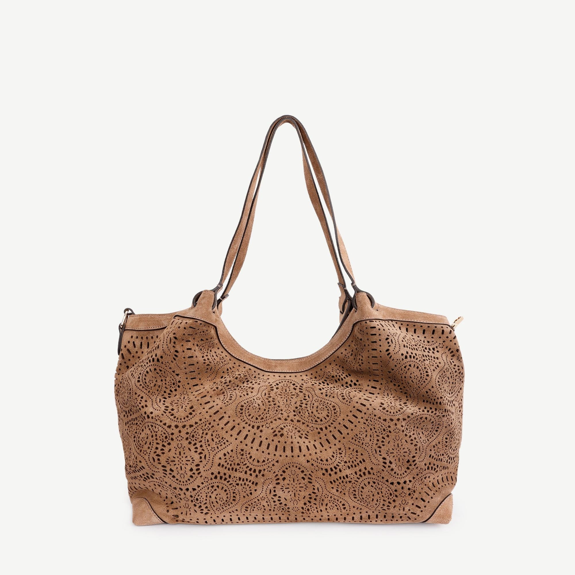 YARGICI Lazer Kesimli Deri Omuz Çantası