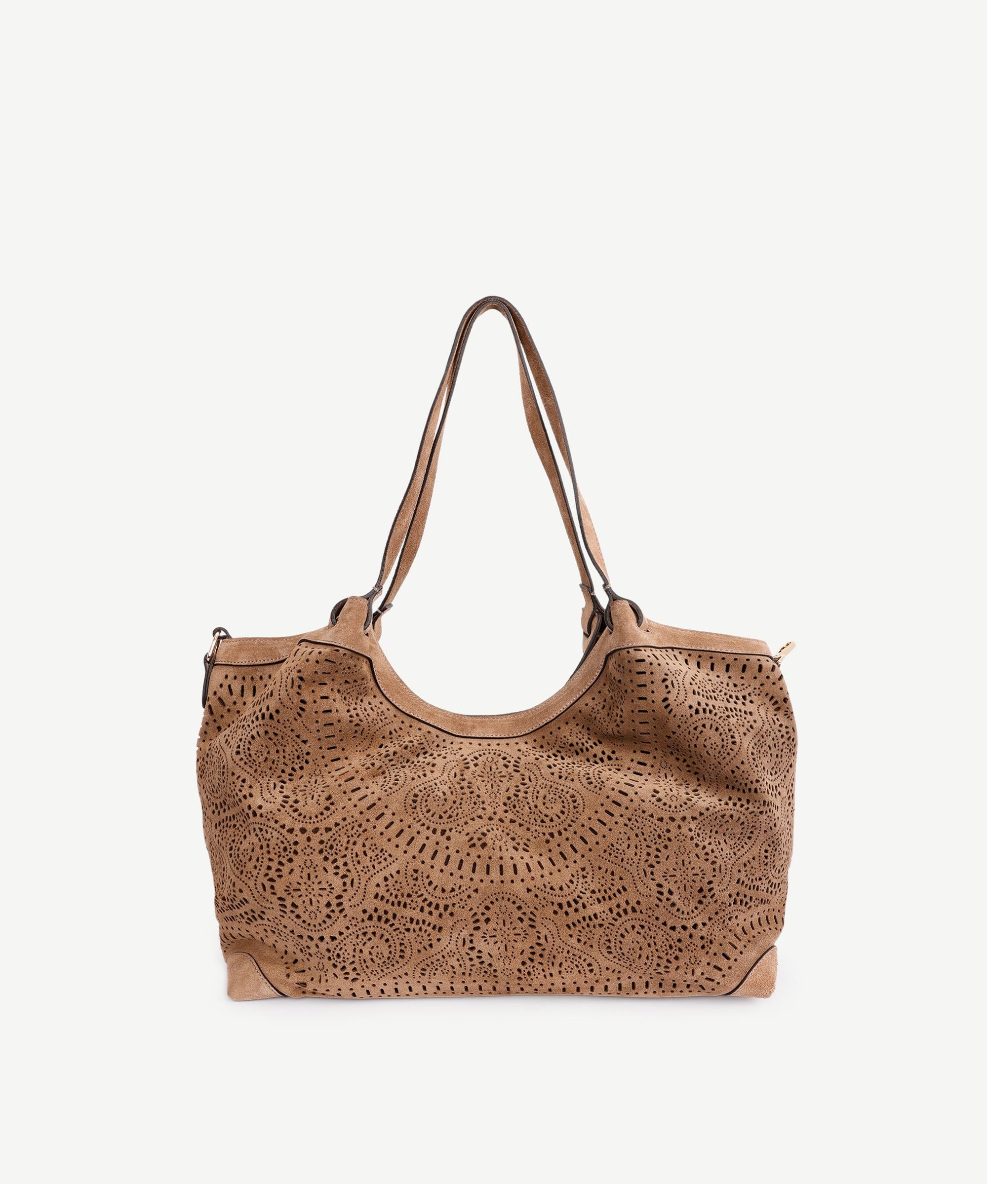  YARGICI Lazer Kesimli Deri Omuz Çantası