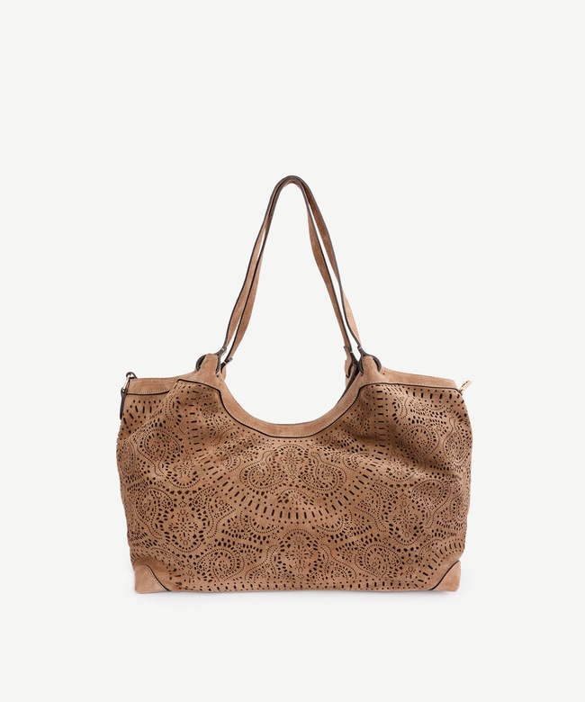  YARGICI Lazer Kesimli Deri Omuz Çantası