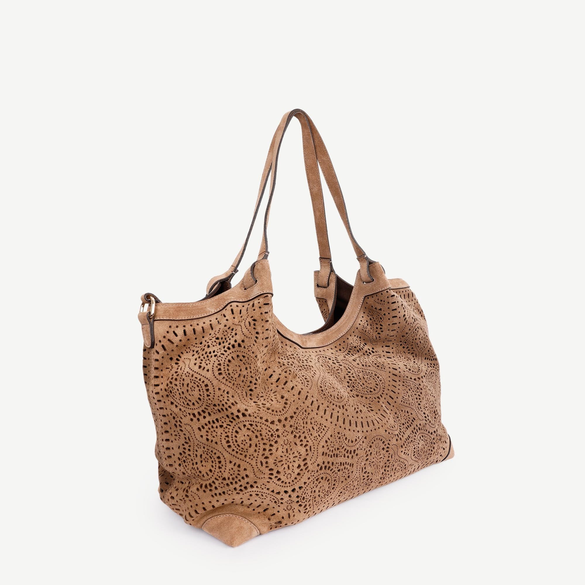 YARGICI Lazer Kesimli Deri Omuz Çantası