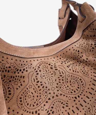  YARGICI Lazer Kesimli Deri Omuz Çantası