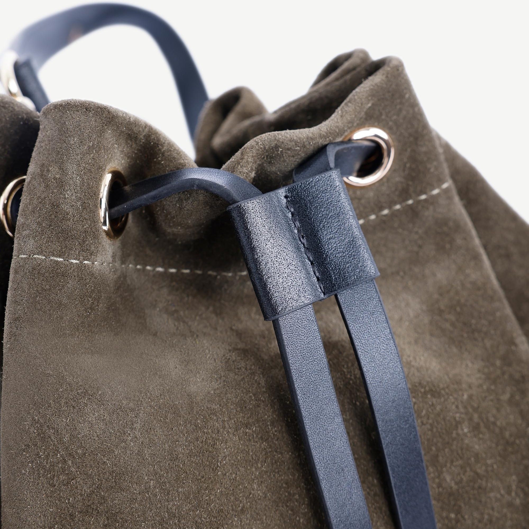 YARGICI Süet Deri Hobo Omuz Çantası