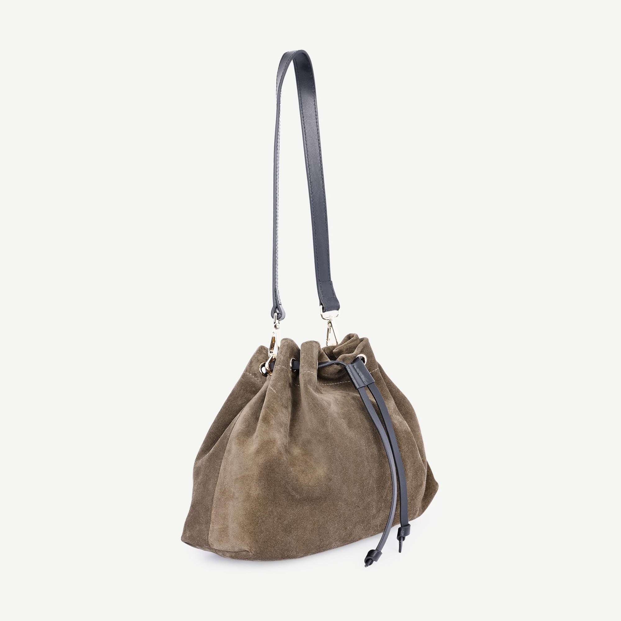 YARGICI Süet Deri Hobo Omuz Çantası