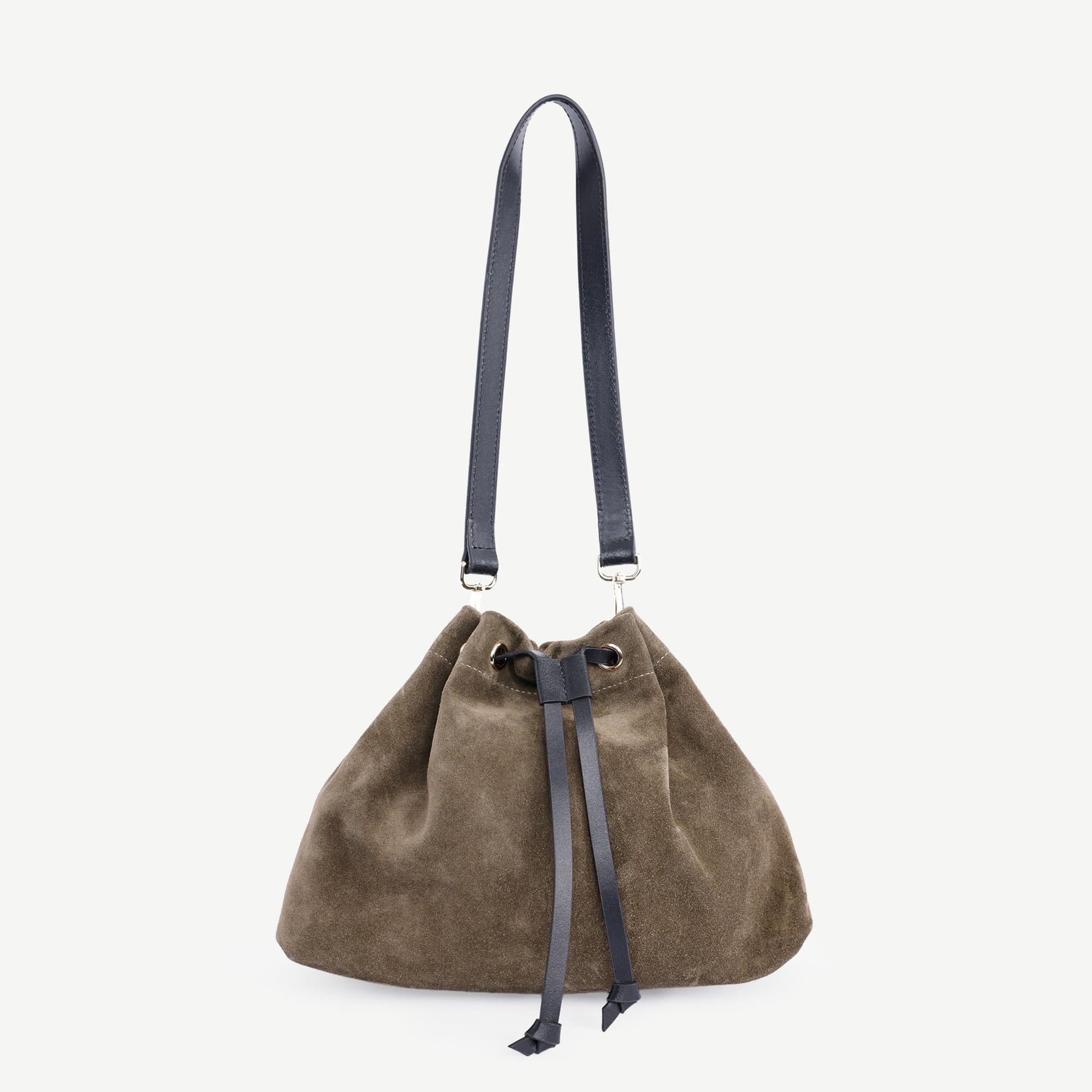 YARGICI Süet Deri Hobo Omuz Çantası