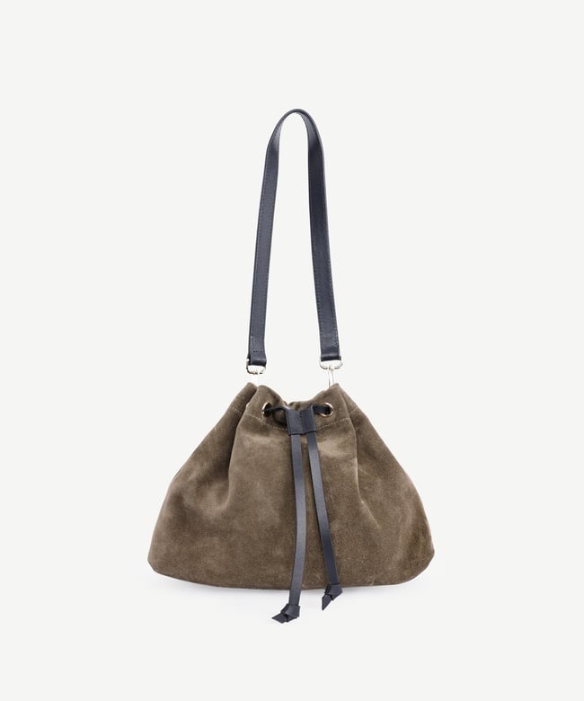  YARGICI Süet Deri Hobo Omuz Çantası