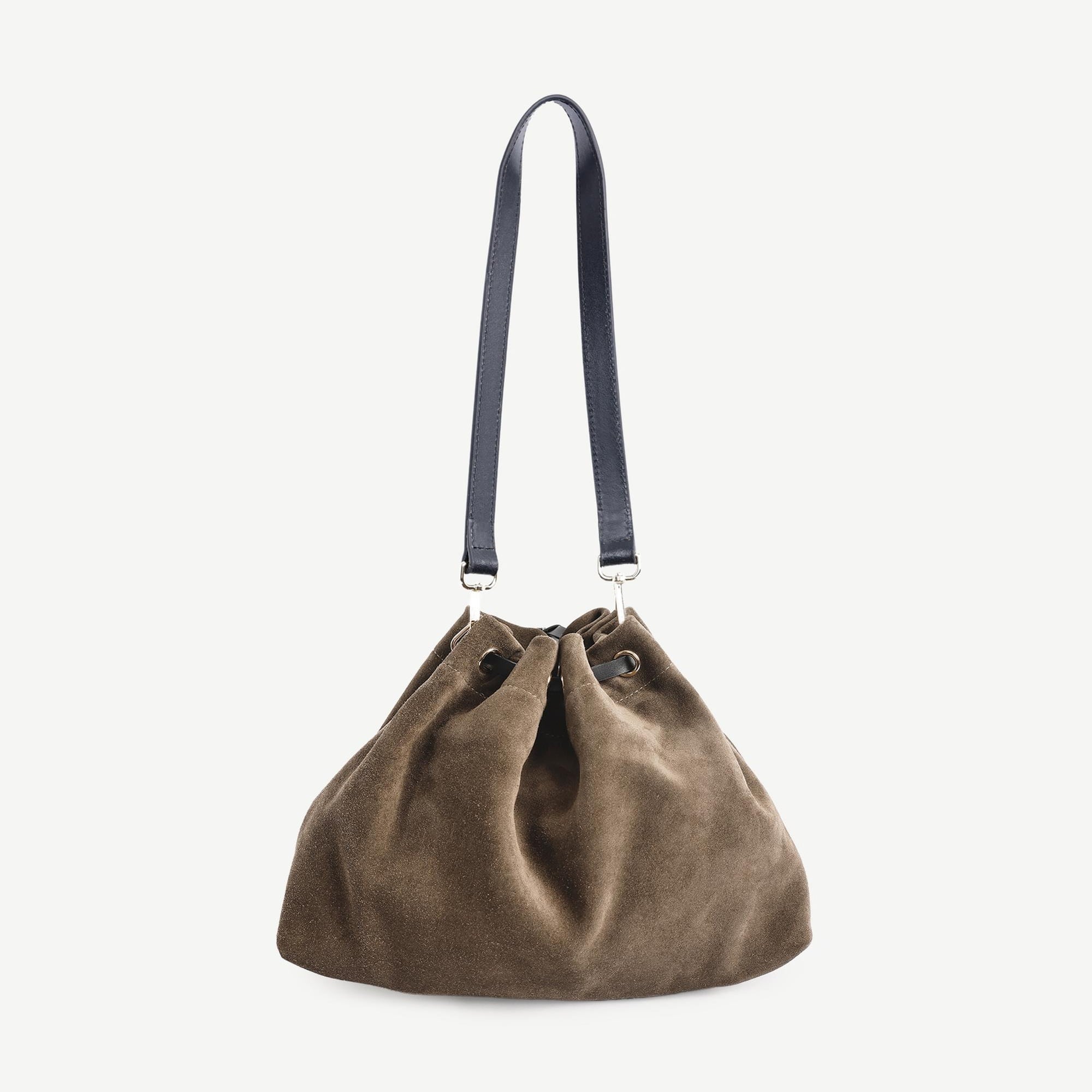 YARGICI Süet Deri Hobo Omuz Çantası