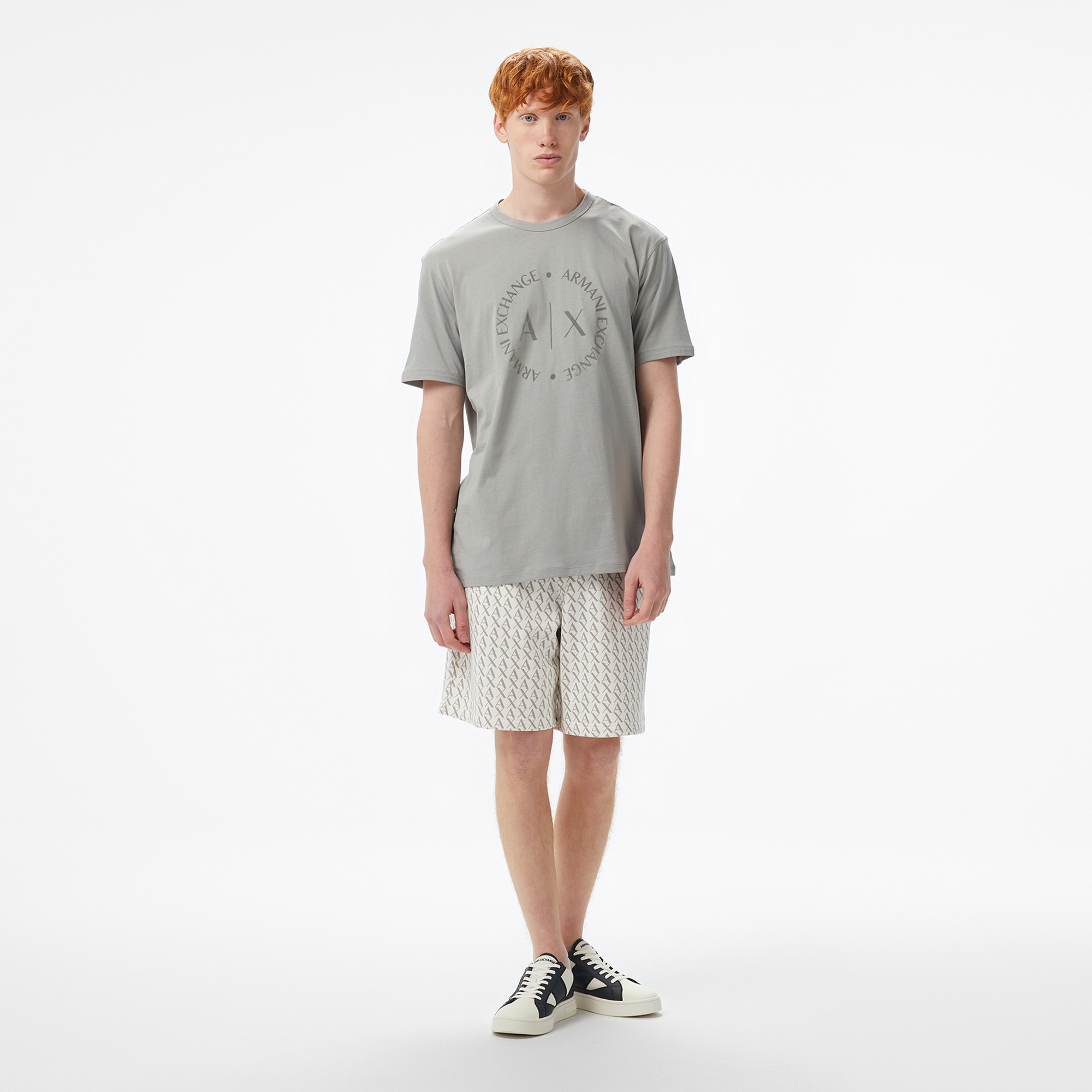 Armani Exchange Erkek Gri T-Shirt