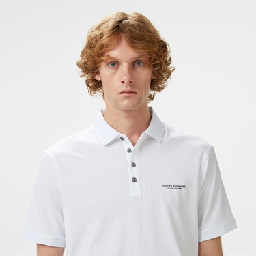  Armani Exchange Erkek Beyaz Polo