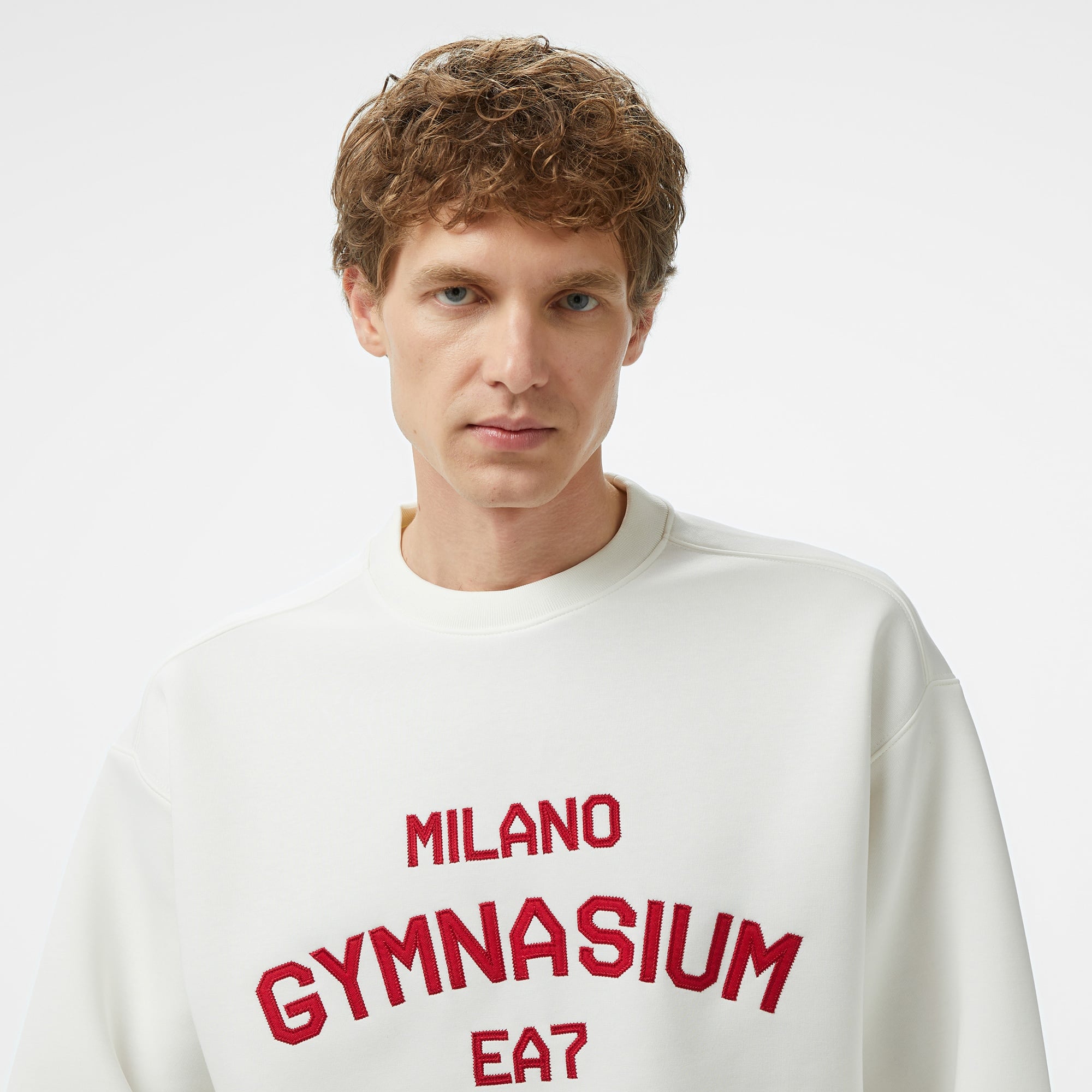 Ea7 Erkek Beyaz Sweatshirt