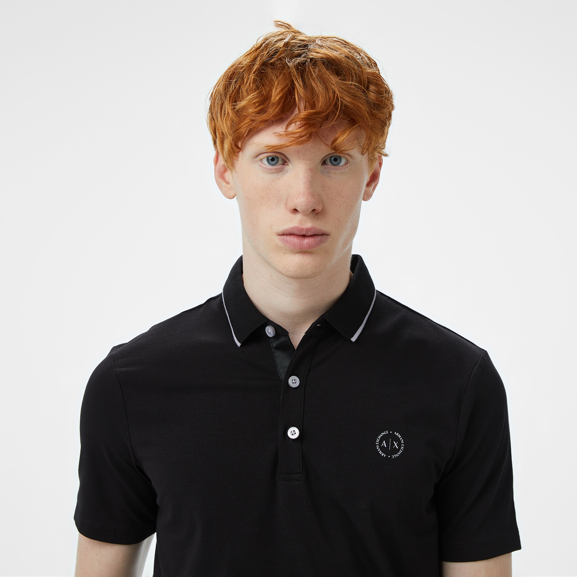 Armani Exchange Erkek Siyah Polo