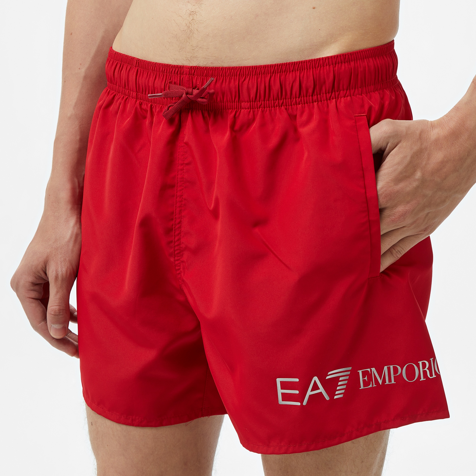 Ea7 Erkek Kırmızı Deniz Şortu