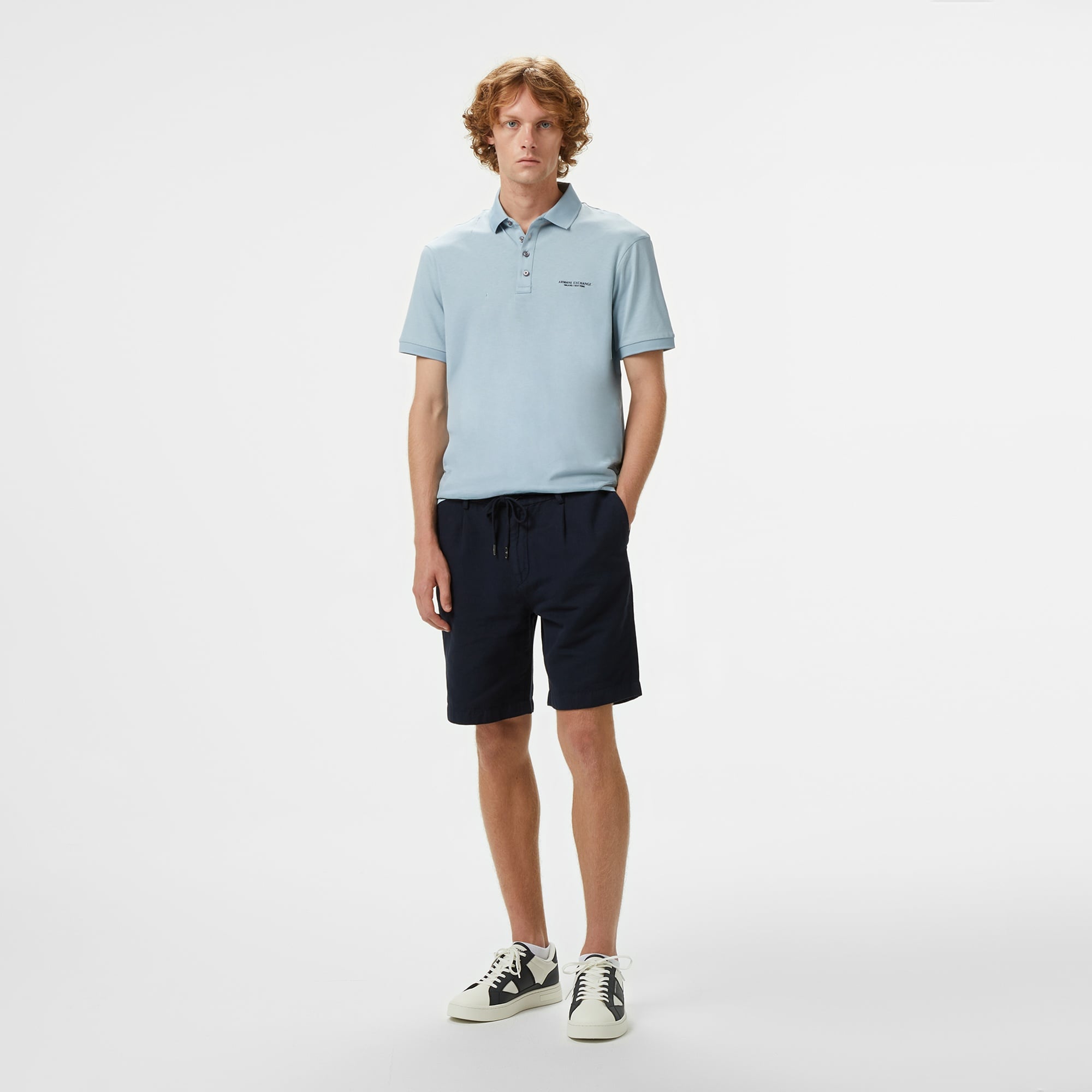Armani Exchange Erkek Mavi Polo