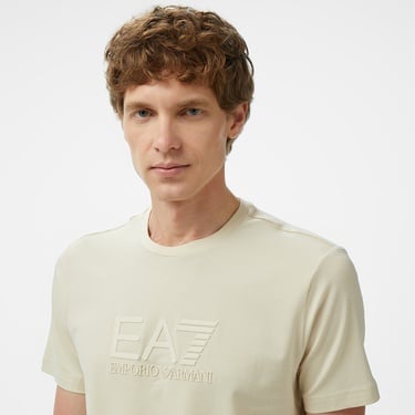  Ea7 Erkek Açık Bej T-Shirt