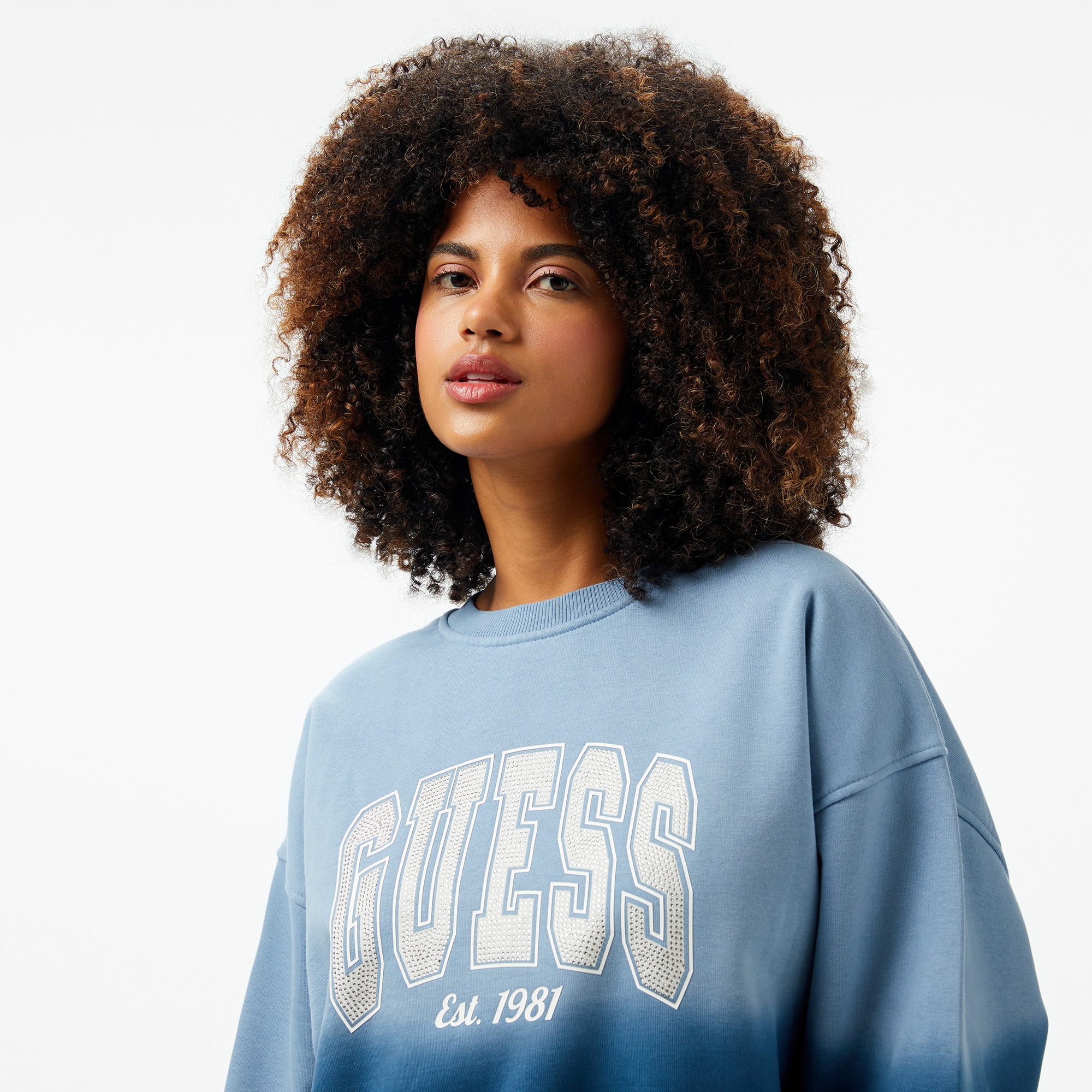 Guess Kadın Mavi Sweatshirt