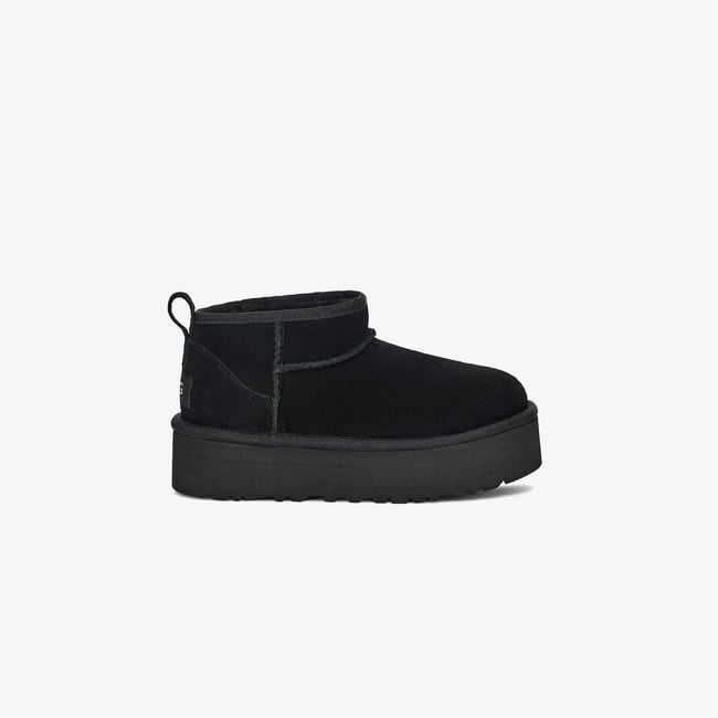  UGG Classic Ultra Mini Platform Çocuk Siyah Bot