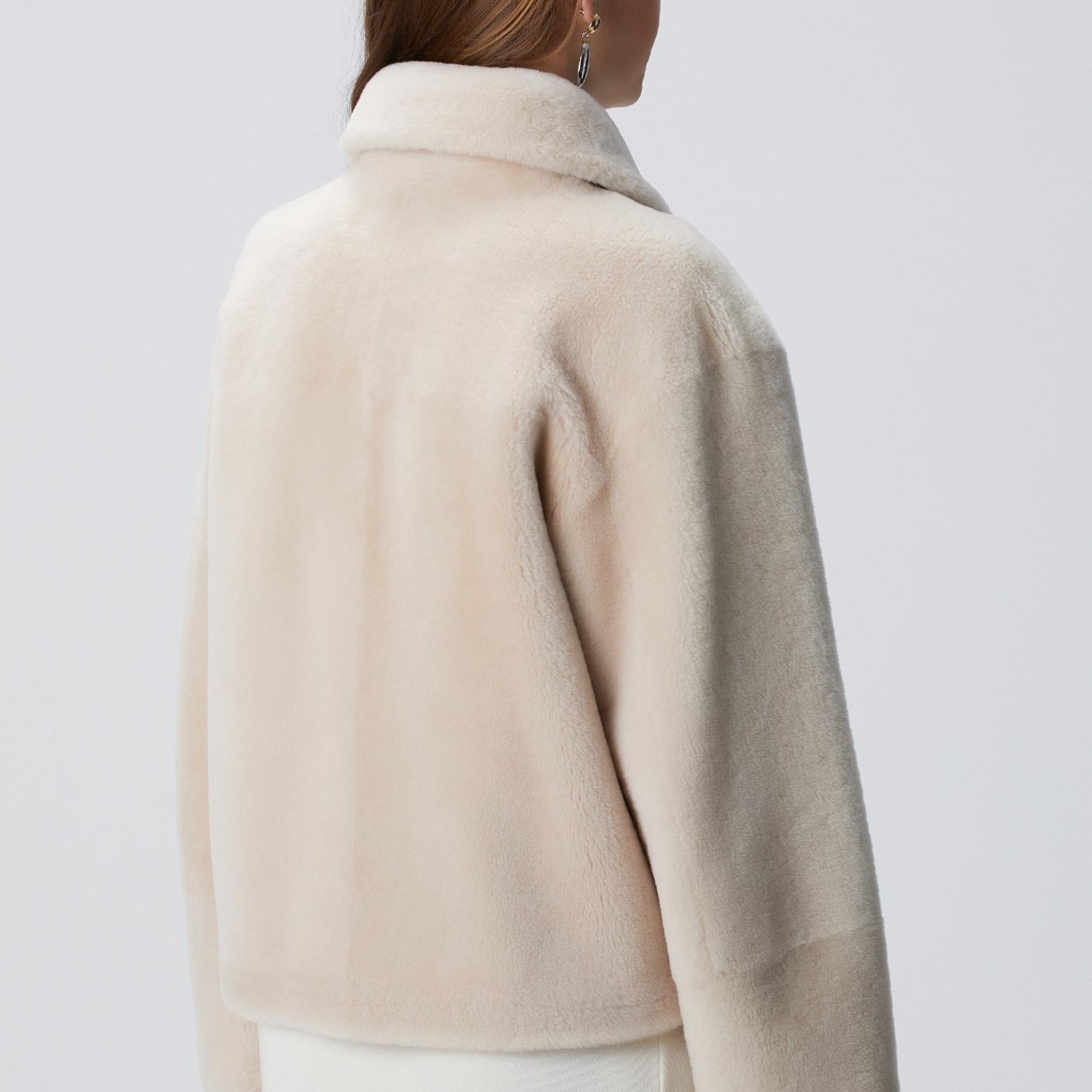 Network Kadın Bej Çift Taraflı Deri Kaban