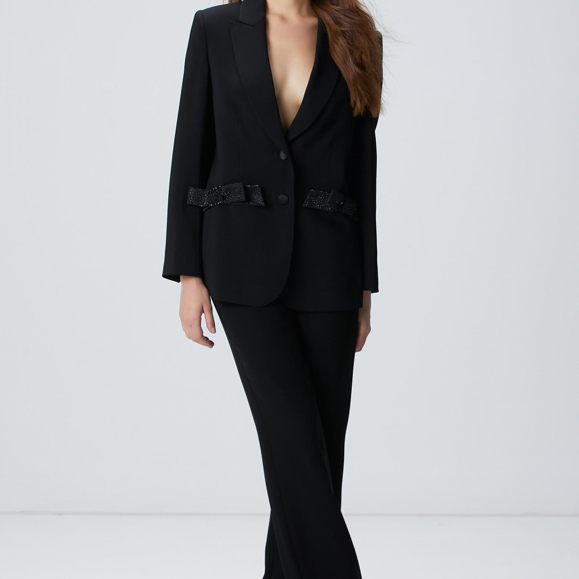 Network Kadın Siyah Abiye Pantolon