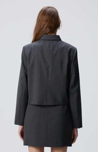  Network Kadın Koyu Gri Yün Karışımlı Ceket