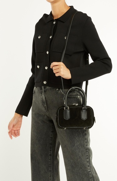  George Hogg Kadın Siyah Süet Çanta