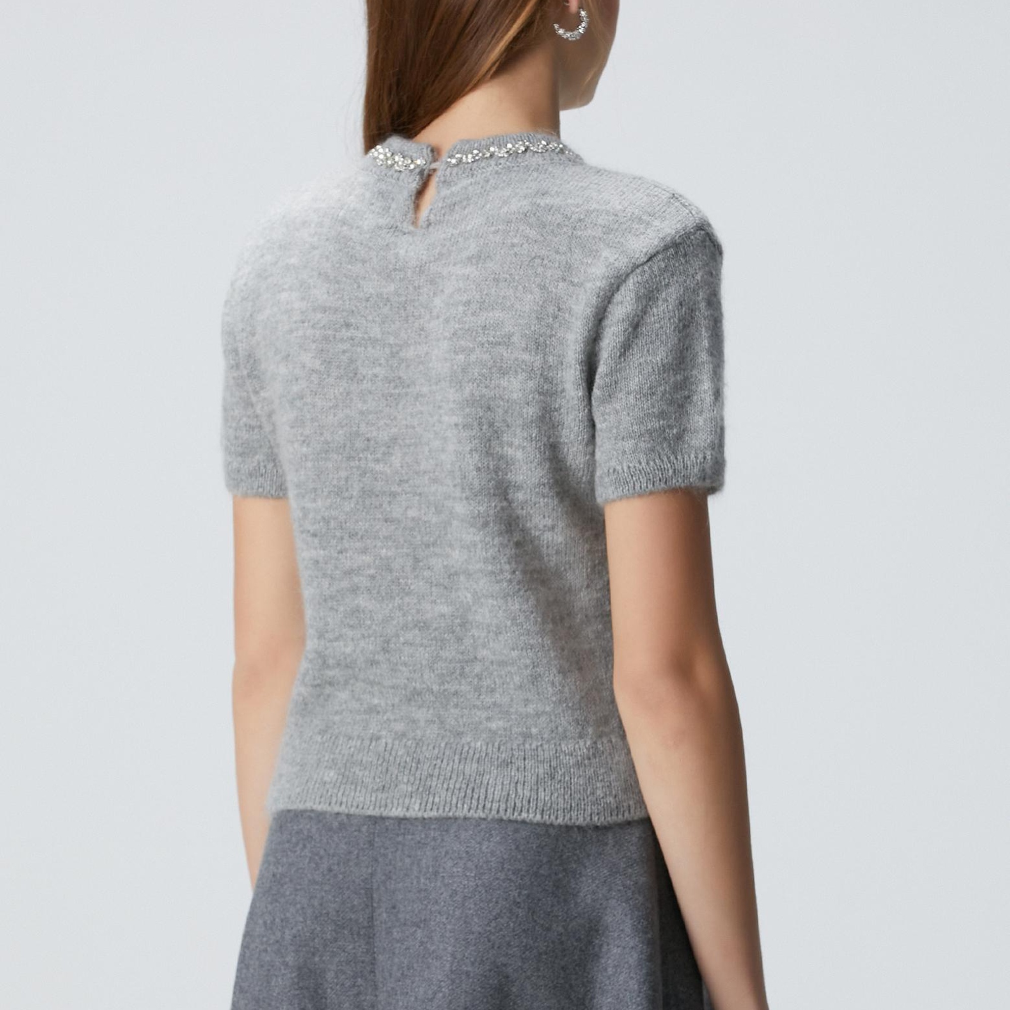 Network Kadın Gri Melanj Kazak