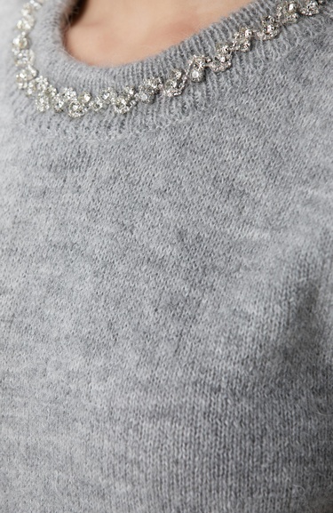  Network Kadın Gri Melanj Kazak