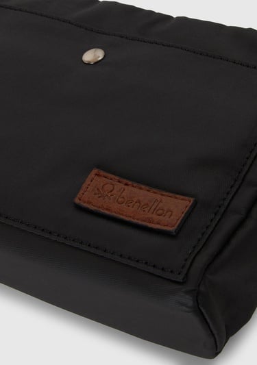  Erkek Siyah Pamuk Karışımlı Logo Detaylı Cüzdan