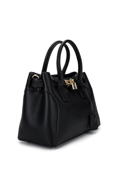  Tamer Tanca Kadın Suni Deri Siyah Omuz Çanta