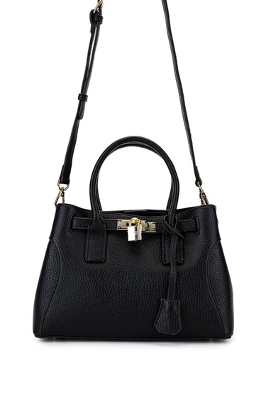  Tamer Tanca Kadın Suni Deri Siyah Omuz Çanta