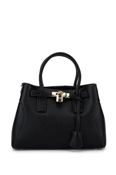  Tamer Tanca Kadın Suni Deri Siyah Omuz Çanta