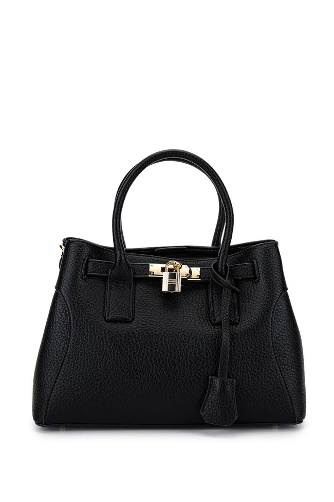  Tamer Tanca Kadın Suni Deri Siyah Omuz Çanta