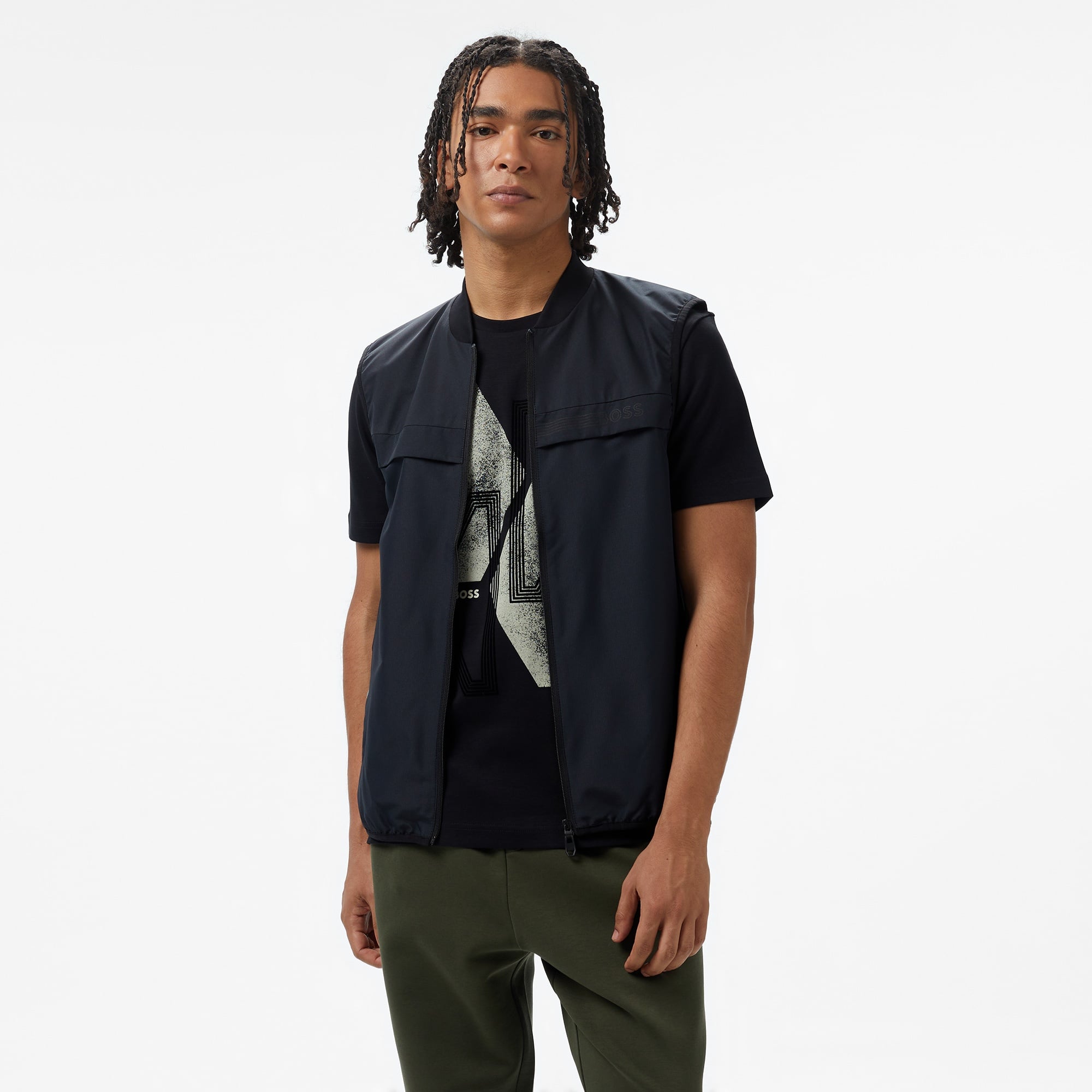 Boss Erkek Siyah Yelek