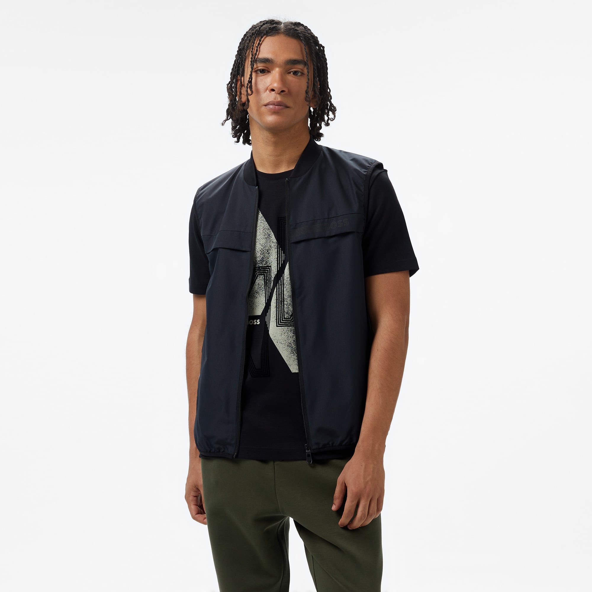  Boss Erkek Siyah Yelek
