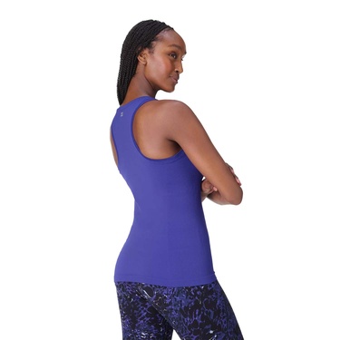  Sweaty Betty Athlete Seamless Workout Tank Kadın Mavi Tank Top