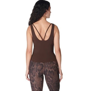  Sweaty Betty Super Soft Sculpting Kadın Kahverengi Tank Top