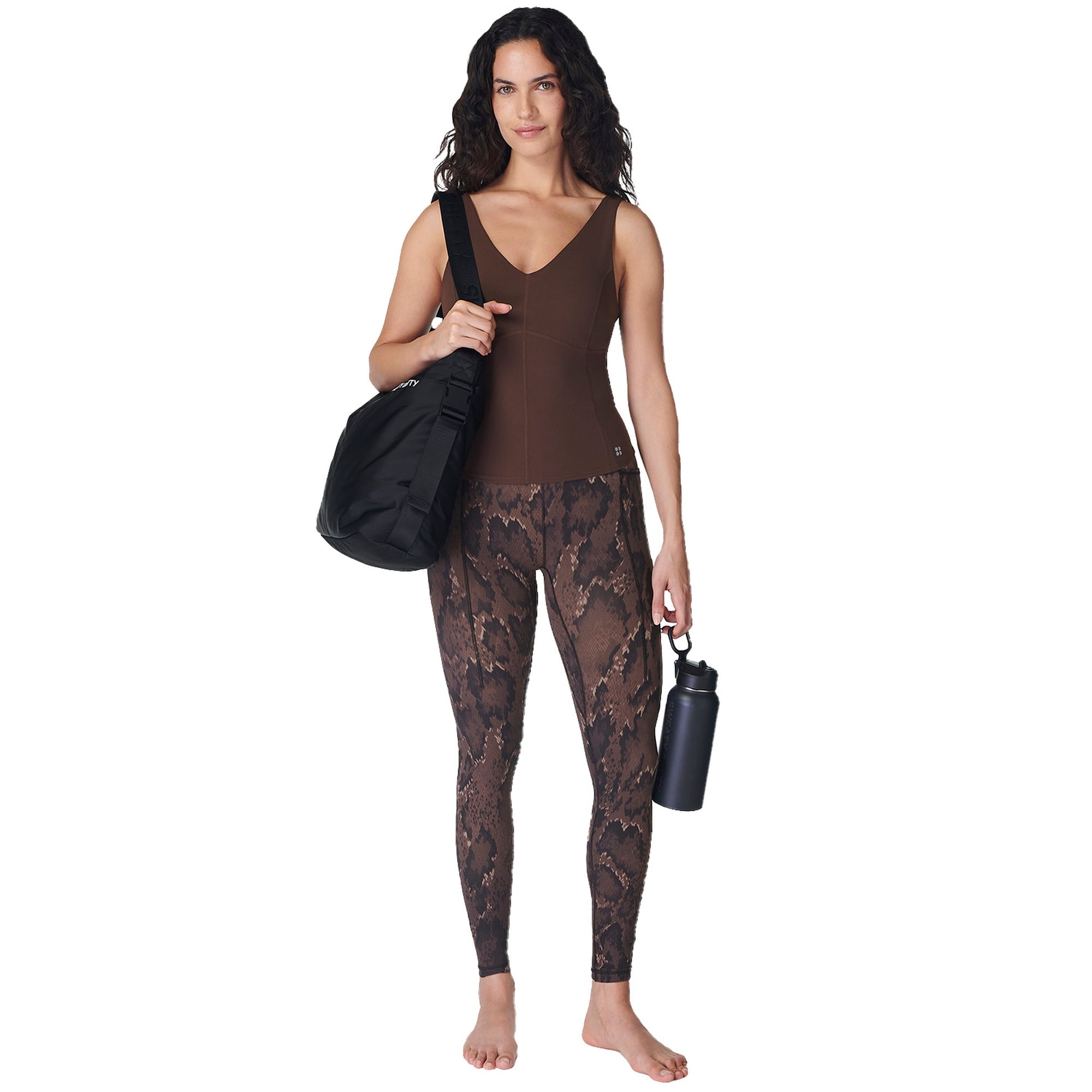 Sweaty Betty Super Soft Sculpting Kadın Kahverengi Tank Top