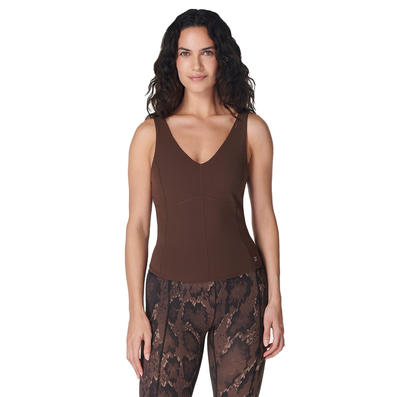  Sweaty Betty Super Soft Sculpting Kadın Kahverengi Tank Top
