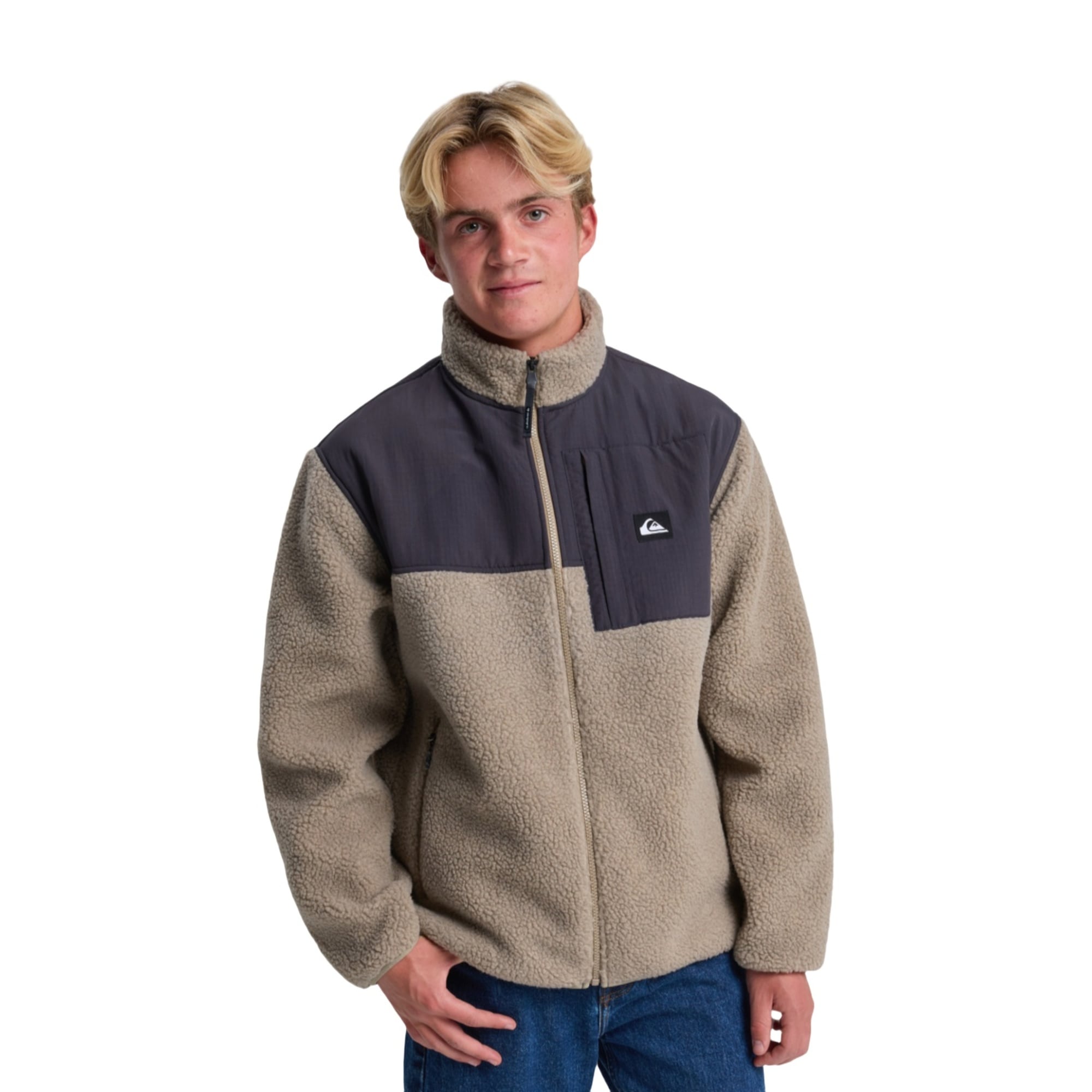 Quiksilver Shallow Water Fz Erkek Bej Polar Ceket