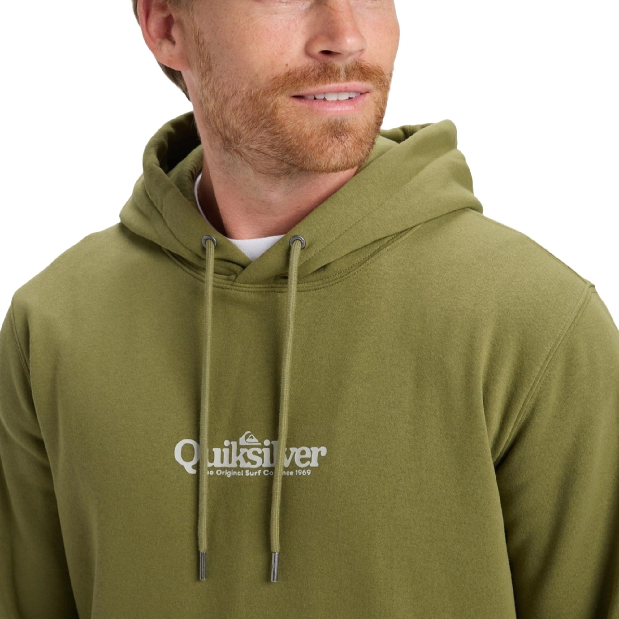 Quiksilver Screen Fleece Fineline Hoodie Erkek Yeşil Sweatshirt