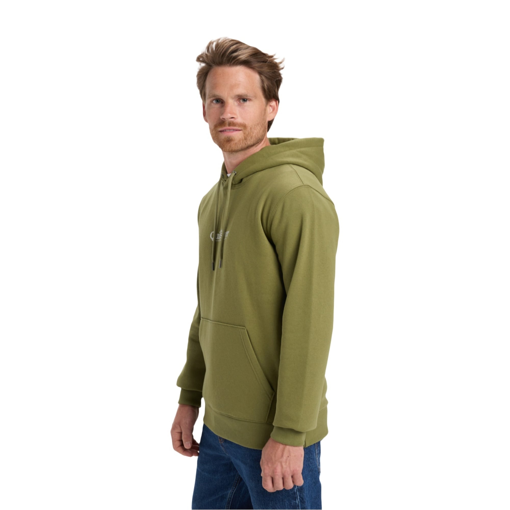 Quiksilver Screen Fleece Fineline Hoodie Erkek Yeşil Sweatshirt