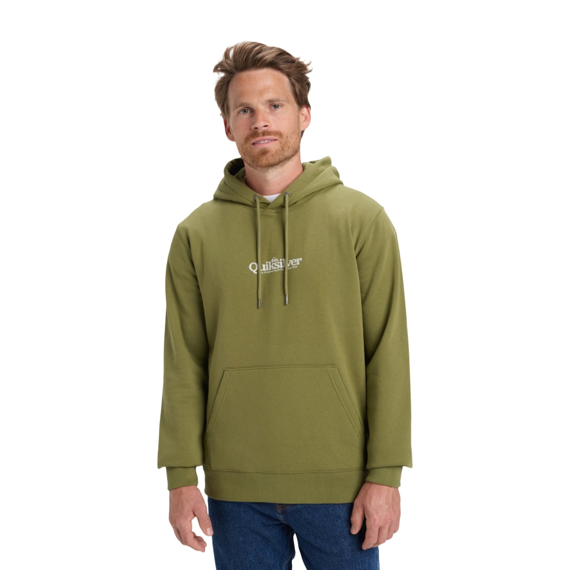 Quiksilver Screen Fleece Fineline Hoodie Erkek Yeşil Sweatshirt