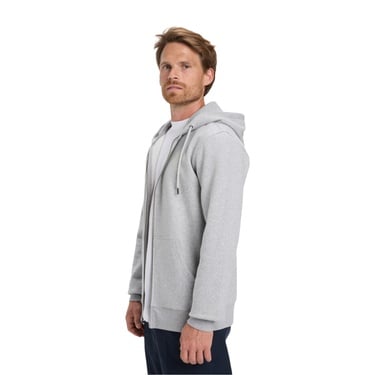  Quiksilver Zip Hood Chest Logo Erkek Gri Sweatshirt