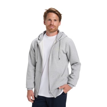  Quiksilver Zip Hood Chest Logo Erkek Gri Sweatshirt