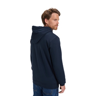  Quiksilver Zip Hood Chest Logo Erkek Mavi Sweatshirt