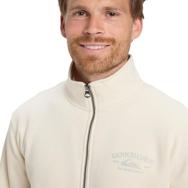  Quiksilver Zip Fleece No Hood Erkek Beyaz Sweatshirt