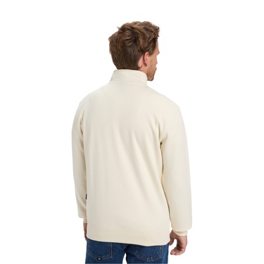  Quiksilver Zip Fleece No Hood Erkek Beyaz Sweatshirt