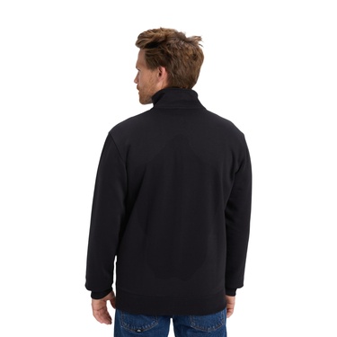  Quiksilver Zip Fleece No Hood Erkek Siyah Sweatshirt