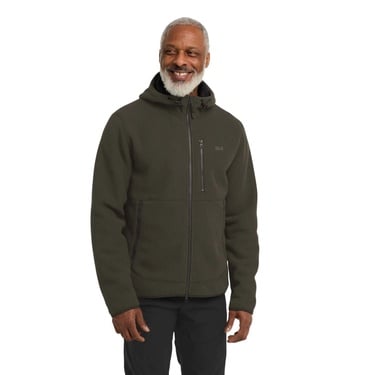  Jack Wolfskin Lake Ridge Hooded Erkek Yeşil Outdoor Ceketi