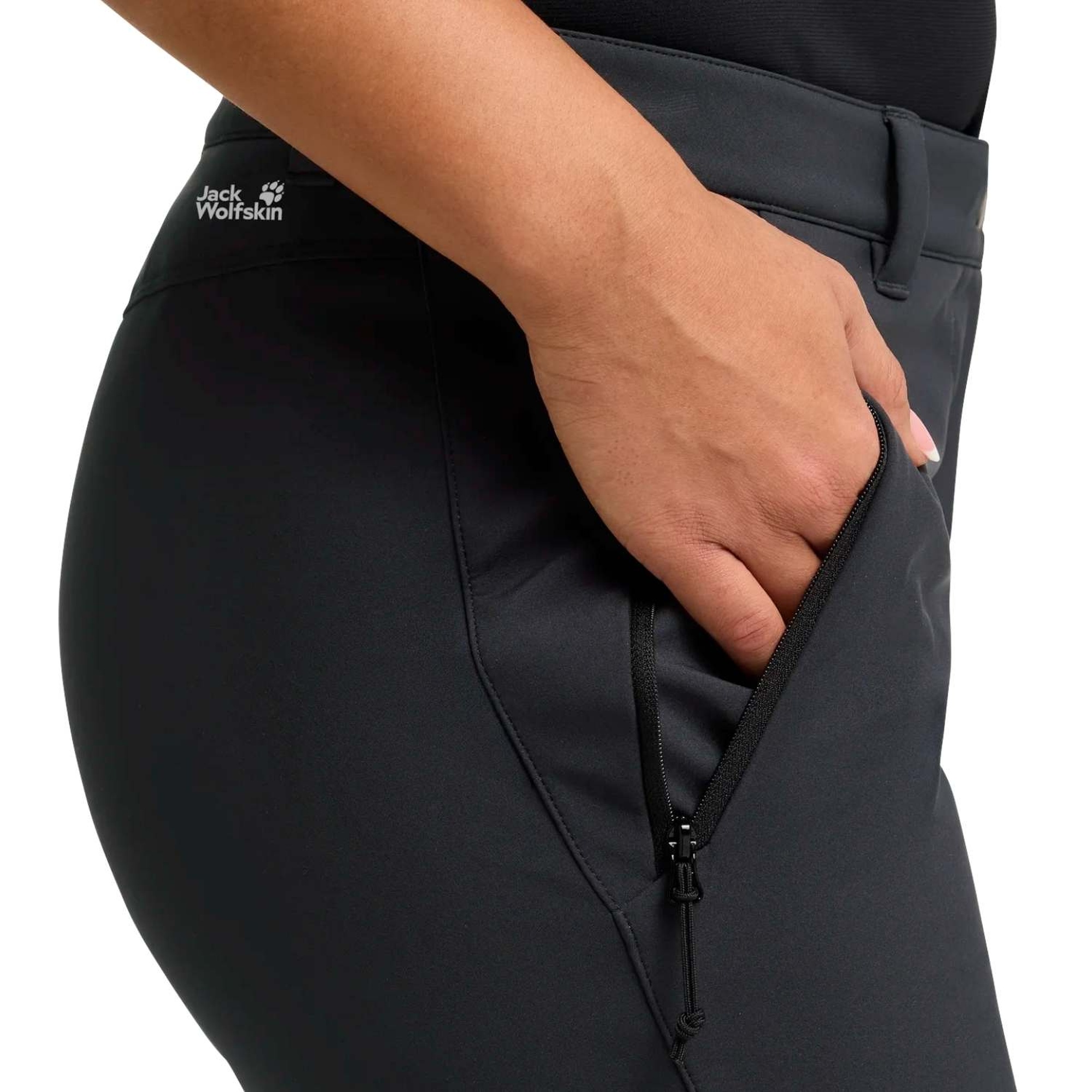 Jack Wolfskin Trek Terrain Pants Kadın Siyah Outdoor Pantolonu