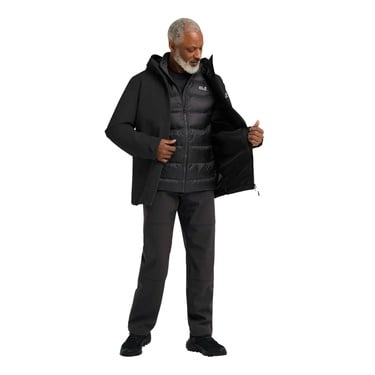  Jack Wolfskin Icecape 3in1 Down Rds Erkek Siyah Outdoor Ceketi